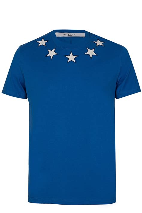 givenchy star t shirt blue|men's Givenchy t shirt sale.